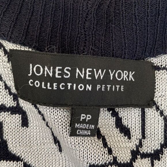 Jones New York Collection Petite Open Front Floral Print Cardigan - Picture 7 of 9